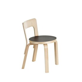 チェアN65 子ども用 ブラックリノリウム (artek アルテック Carry Away) 椅子 ダイニングチェア ダイニング ダイニング椅子 食卓椅子 おしゃれ アンティーク 木製 シンプル 【送料無料】