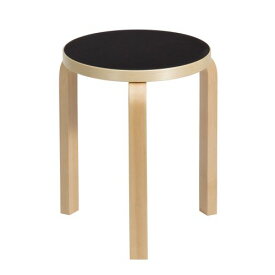 スツール60 ブラックリノリウム (artek アルテック Carry Away) 椅子 丸いす 木製 丸型 北欧 チェア 丸椅子 腰掛け ウッドスツール おしゃれ シンプル 軽い 【送料無料】
