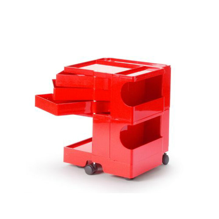 楽天市場】ボビーワゴン 2段3トレイ レッド Boby Wagon インナートレイ 