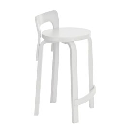 ハイチェアK65 ホワイトラッカー (artek アルテック Carry Away) 椅子 ダイニングチェア ダイニング ダイニング椅子 おしゃれ 在宅ワーク アンティーク 木製 家具 白 【送料無料】【代引不可商品】