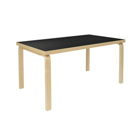 テーブル82A ブラックリノリウム W150×D85cm (Artek アルテック) デスク ダイニングテーブル オフィスデスク 北欧 おしゃれ シンプル ナチュラル 長方形 4脚 木製 【送料無料】【代引不可商品】