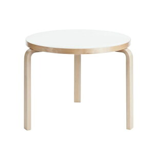 ���[�e�[�u��90B �z���C�g���~�l�[�g ��75×H52cm (Artek �A���e�b�N) �f�X�N �_�C�j���O�e�[�u�� �J�t�F �I�t�B�X�f�X�N �k�� ������� �V���v�� �i�`������ �ؐ� �t�B�������h �y���������z�y��