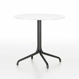 ベルヴィル テーブル ラウンド φ79.6cm ホワイト×ディープブラック インドア用 Belleville Table (vitra ヴィトラ)