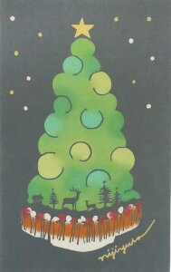 にじゆら手ぬぐい Christmas night 長さ60cm 果実商 千総 アトリエコンフィチュール クリスマス柄