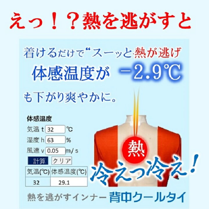 楽天市場 あったかインナー汗の悩み解消 暑さ対策グッズ 背中クールタイ L 汗で濡れると万病のもと 冬冷え対策 オフィス 外仕事 室内作業 建設業 ひんやり 冷え冷え クールタイ 涼感 クールビズグッズ クーラー病対策に 気化熱を放出して冷ます健康グッズ条件付送料 楽天市場 あったかインナー汗の悩み解消 暑さ対策グッズ 背中クールタイ L 汗で濡れると万病のもと 冬冷え対策 オフィス 外仕事 室内作業 建設業 ひんやり 冷え冷え クールタイ 涼感 クールビズグッズ クーラー病対策に 気化熱を放出して冷ます健康グッズ条件付送料