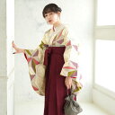 【レンタル】 往復送料無料 2尺袖 着物 袴 16点セット ひよこ商店 袴丈91-99cm（適応身長156cm-170cm前後） 袴セット 専門学生 麻の葉 女性 アイボリー 女性 白 ホワイト 茶 赤 紫 ニュアンス カラー パステル 大正浪漫 モダン 小学生 大学生 卒業式