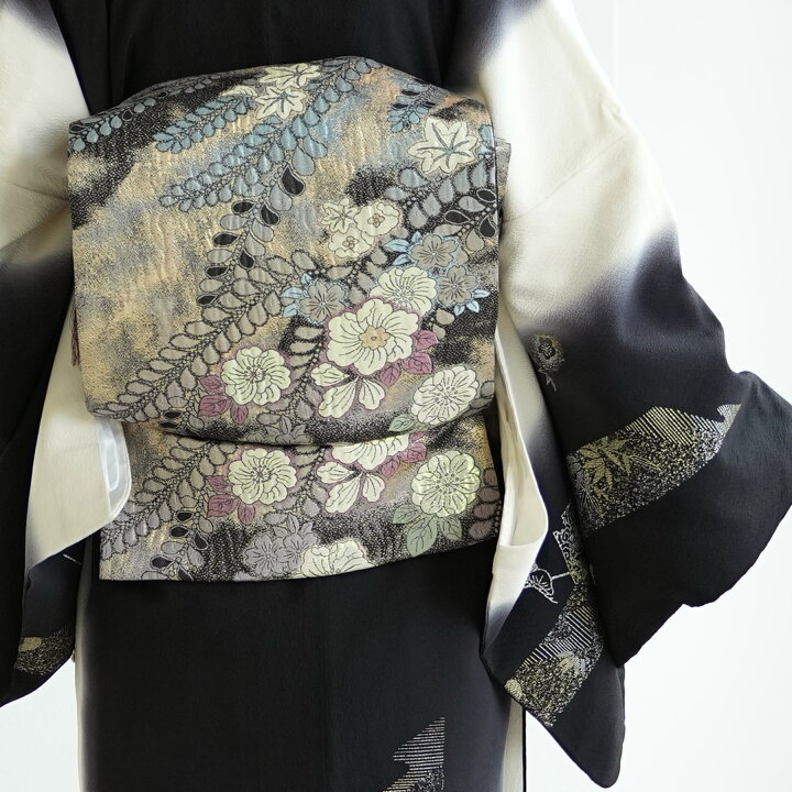 楽天市場】【レンタル】【訪問着 20点フルセット 正絹 絵羽 黒ぼかしに 
