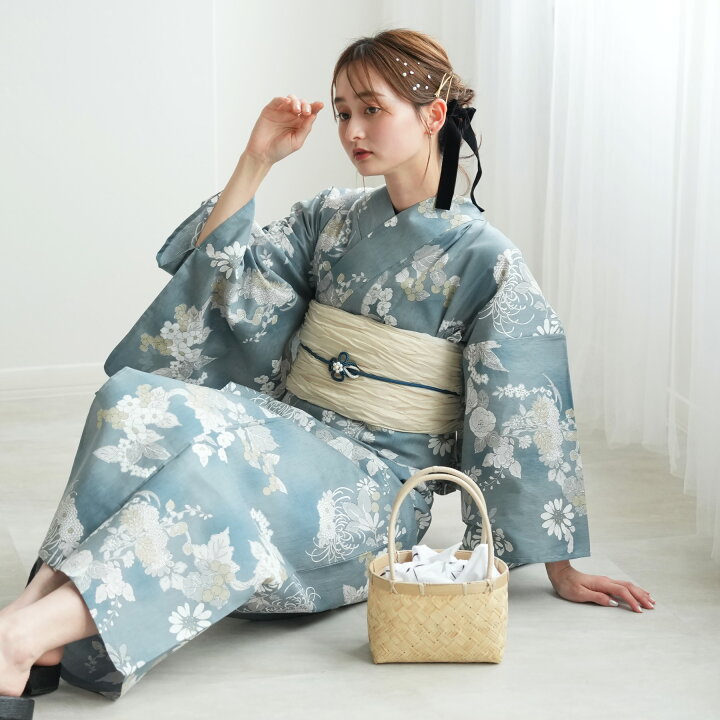 楽天市場】【utatane セパレート高級変わり織 二部式浴衣3点セット 鈍 