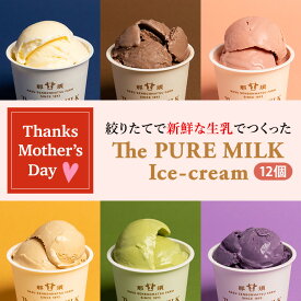 母の日ギフト【送料無料】千本松牧場 The PURE MILK Ice-cream アイスクリーム 詰め合わせ 12個セット 那須塩原ブランド アイス ギフト 贈り物 お歳暮 スイーツ 誕生日祝い お祝い 内祝い 御礼 プレゼント ミレピーニ後継