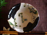 小鉢 ■ 玉山窯 玉置保夫 監修 黒織部 輪花 小鉢 (1鉢)　ギフト　和食器