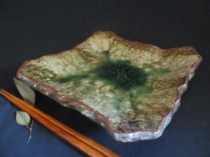 角皿■浜田純理作 ビードロ 粉引 七寸角皿 【和食器】【ギフト】