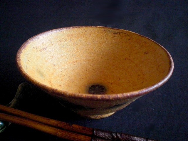 茶碗 ■ 浜田純理 黄瀬戸 山柿 海苔 茶碗 (1個) 和食器　ギフト | 織部の器／千瓢