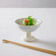 中里花子 脚付小鉢 S ホワイト 和食器 小鉢 中鉢 ホワイト 白 佐賀 唐津 焼き物 茶道具 お買い物マラソン…