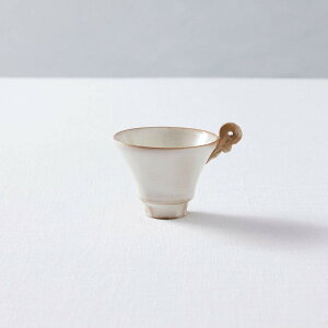 荒賀文成 耳杯 まる 茶器 中国茶 和食器 カップ コップ 小鉢 中鉢 ホワイト 白 クリーム 釉薬 京都 荒楽窯 李朝 焼き物 茶道具 お買い物マラソン プレゼント ギフト