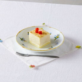 TATA pottery studio(田中大輝) 絵付扇花紋ソーサー ティーカップ ソーサー セラミック カトラリー ホワイト アイボリー グレー 白 陶器 皿 陶芸家 作家 京都 タナカ製陶 用の美 茶道具 お買い物マラソン プレゼント ギフト