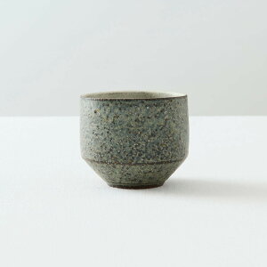 飯高幸作 駒結碗 約185ml 茶碗 茶杯 おじぞう コップ カップ 湯呑み 抹茶 煎茶 食洗機使用可 電子レンジ可 オーブン使用可 グリーン グレー セラミック カトラリー 緑 灰 土物 陶器 陶芸家 作家