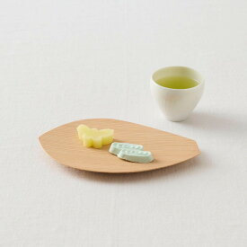 紀平佳丈 蓮弁皿 プレート トレー トレイ 木 木製 皿 小皿 コップ 盆 ベージュ テーブルウェア トレイ カトラリー 木工 茶道具 お買い物マラソン プレゼント ギフト