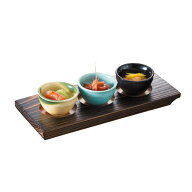 【送料無料：北海道・沖縄・離島は別途送料＋660円】 用美 利き酒トレイ 焼杉　3穴 16228