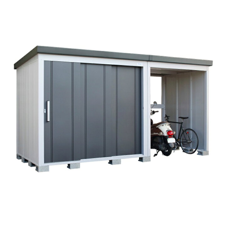楽天市場】屋外物置 W1320mm×D1588mm×H1830mm レスパス EL-2217+M15(GK 