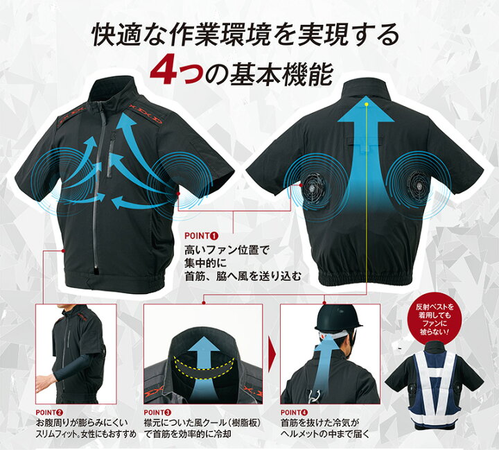 楽天市場】クロスファンEX用ウェア Ex.WORKERS 半袖ブルゾン シルバー  