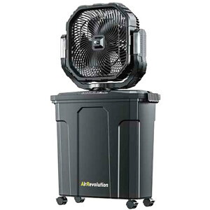 �y2026�N���f���z�y4�����{����菇���o�ח\��z�[�d���~�X�g�t�@���r�b�O AirRevolution MIST FAN-BIG �u���b�N 22L 3.7V 30,000mAh �L���X�^�[�t �����g�~�X�g �R�[�h���X �^�C�}�[�@�\ ���[��: ����440mm