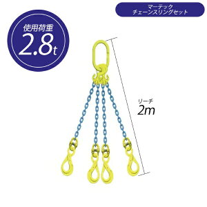 �y�}���\������2%OFF�N�[�|��27��9���܂Łz�`�F�[���X�����O�Z�b�g 4�{�݂� �g�p�׏d2.8t �}�[�e�b�NG�`�F�[���X�����O TG4�]EGKNA 6mm×2m ��m����H�� TAIYO 1011749