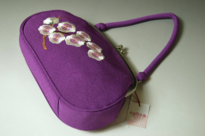 楽天市場】あとりえ座バッグ 紫 刺繍柄-No.237サイズ縦約16.5cm 横約 