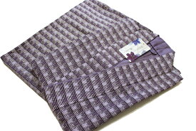 二部式着物-No.519（地色：紫色/M・L各サイズ/袷時期の着物/夏以外可能/洗える/帯不要/リボンで結ぶタイプ）