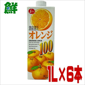 ジューシー オレンジ 果汁100%ジュース 1L×6本【送料無料 ケース販売 JA熊本果実連 果汁100% オレンジジュース 常温保存 みかんジュース 果汁100%ジュース 常温保存】