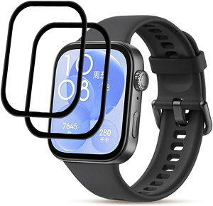 2�� huawei watch fit3 �t�B���� 3D�ȖʃJ�o�[ �S�ʕی� watch fit 3 �ی�t�B���� PET������ �A�N�Z�T���[ ��ʕی� �X�}�[�g�E�H�b�`