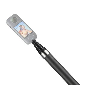 超長い 3m 自撮り棒 見えない自撮り棒 Insta360対応 長さ調節可能 Insta360 X5 X4 X3 ONE X2 ONE X ONE R EVO カメラ用 超軽量 三脚取付可能 旅行 撮影用