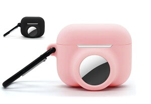 y2in1[P[XzAirPods Pro 3 p AirTag Ή VRJo[ ̌^ [P[X h~ یXL yʏ^ Ռz GA|bY v X[ op[P[