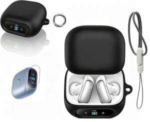 Anker Soundcore Liberty 5 Pro �P�[�X �ی�t�B����2���t�� �V���R���P�[�X �ی�J�o�[ �X�g���b�v�t�� ���������܂܏[�d�Ή� �S�ʕی� �ϏՌ� �h�o ���h�~ �y�� �����h�~ ���C�����X�C���z���P�[�X