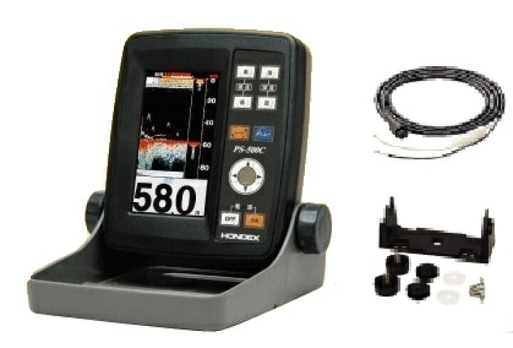 楽天市場】HONDEX PS-610C2 SET 電源コード・架台セット 魚群探知機 PS 