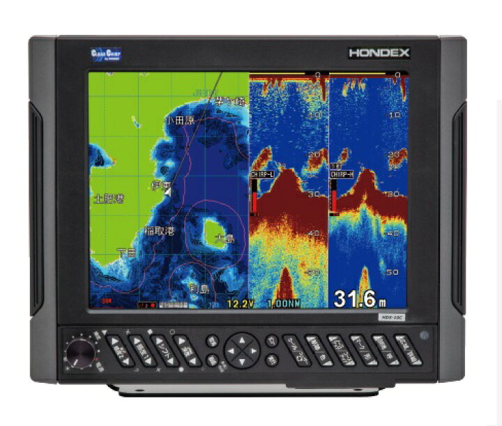 楽天市場】HONDEX HDX-10C TD320 600W GPS内蔵仕様 魚群探知機 クリア  