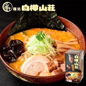 札幌ラーメン 白樺山荘 コク味噌味 2食入 北海道 ラーメン 有名店 札幌 人気 名店 生麺 お土産 手土産 自宅で ギフト お取り寄せバレンタイン