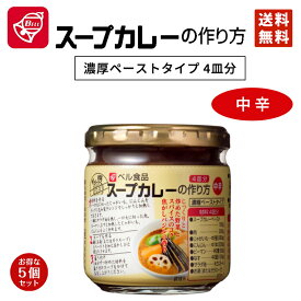 カレー ベル食品 スープカレーの作り方 中辛 180g 5個セット 送料無料 北海道限定 お取り寄せ 自宅 バレンタイン