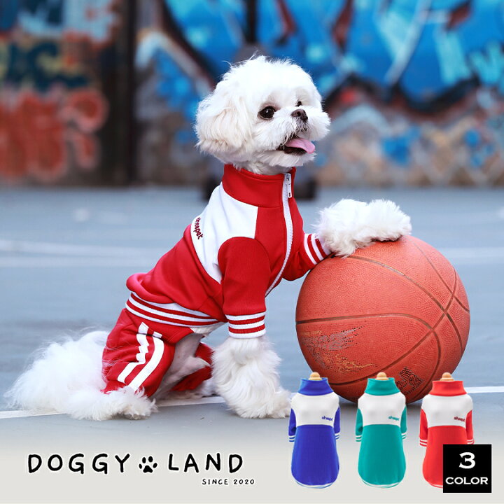 楽天市場 犬服 ドッグウェア ジャージ 犬 服 犬の服 Cheepet チーペットドギーランド Doggyland ライン ジャージ 秋冬 冬 送料無料 おしゃれ かわいい ブランド チワワ ミニチュアダックス トイプードル ダックス スポーツ オールシーズン ボーダー 抜け毛対策 ペット服