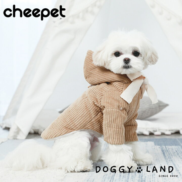 楽天市場 犬服 プレゼント企画 ドッグウェア コーデュロイ 犬 服 犬の服 Cheepet チーペットドギーランド Doggyland 秋冬 冬 送料無料 おしゃれ かわいい ブランド チワワ ミニチュアダックス トイプードル ダックス ダウン リボン ワンポイント 防寒 ペット服 いぬ