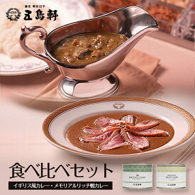 五島軒 カレー 缶詰シリーズ食べ比べセット (メモリアルリッチ鴨カレー 1人前 190g 中辛&イギリス風カレー 1人前 190g 中辛)各1個 送料無料 缶詰 贈り物 ギフト カレーレトルト 人気店 名店 北海道 函館 バレンタイン