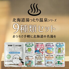 送料無料 北海道湯ったり温泉 北海道の名湯 9種類詰め合わせセット メール便 北海道 お土産 入浴剤 お風呂 桜の香り ラベンダーの香り 湯の華の香り 草原の香り 若草の香り ゆず湯の香り 湯けむりの香り 潮騒の香り 森林の香り 雪の妖精 シマエナガ バレンタイン