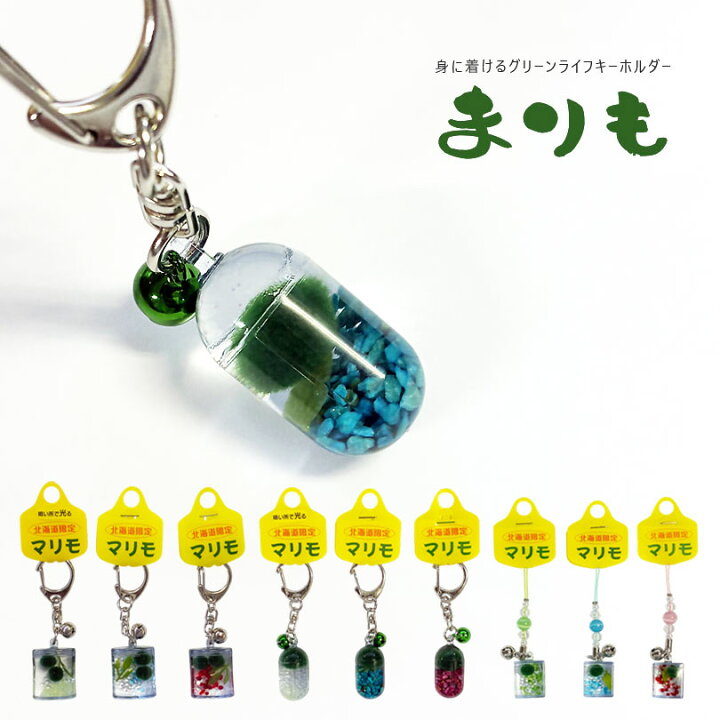 楽天市場】【北海道限定】まりも入りキーホルダー／ストラップ｜本物 