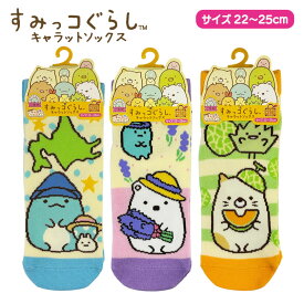 【北海道限定】すみっコぐらし 靴下 レディース 22-25cm キャラットソックス ご当地 キャラクター グッズ お土産 プレゼント ギフト 可愛い 人気