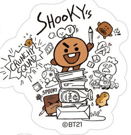 BT21　防弾少年団　ビーティーイシビル　SHOOKY(DOODLE)　BT21 グミ　ダイカットステッカー【バンダイ】【BTS】