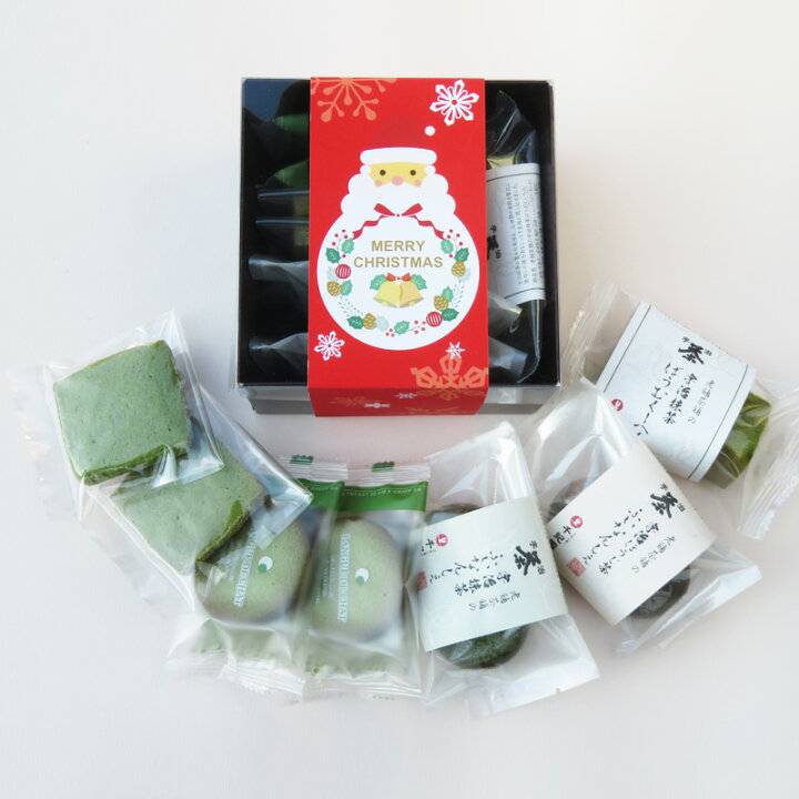 楽天市場 期間限定 クリスマス 21 抹茶焼き菓子5種7個詰合せ ギフトボックス ギフト スイーツ お菓子 洋菓子 焼き菓子 個包装 クッキー 贈り物 お返し Xmas Christmas 通販 千紀園 お茶 茶道具 抹茶スイーツ千紀園