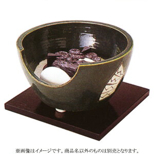 ポイント3倍以上(楽天カード利用) 茶道具 風炉(ふろ) ヤマキ製電熱式紅鉢 織部 100V/200W/500W