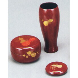 茶道具 塗 三点セット(棗・香合・茶筅筒) 古代朱 瓢 樹脂製