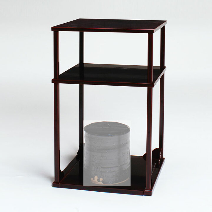 楽天市場】茶道具 棚溜二重棚 真塗 漆塗 吸江斎好写 棚ピタット付 村田  