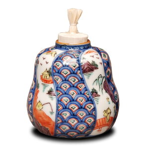 ポイント3倍以上(楽天カード利用) 茶道具 菓子器(かしき) 振出 色絵捻 高野昭阿弥(京都市)