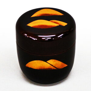 ポイント3倍以上(楽天カード利用) 茶道具 薄茶器(うすちゃき) 中棗 遠山 木製 湖彩●中棗の色を「イ.黒」「ロ.朱」からお選びください。●写真は黒の棗です。